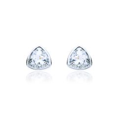 MYJS Trillion Brief Stud Earrings with Clear Swarovski® Crystals