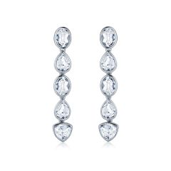 Talesia Effusion Drop Earrings with Swarovski Crystals White Gold Plated MYJS Bridal
