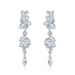 Enchanted Drop Earrings with Swarovski® Crystals Rhodium Plated