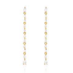 Louison Drop Earrings with CZ Gold Plated