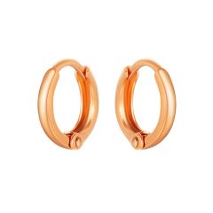 Minimal Mix Hoop Carrier Earring Rose Gold Plated