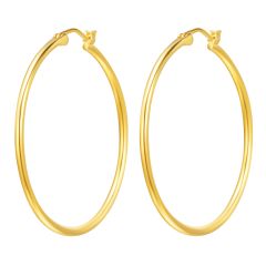 Minimal Mix Carrier Hoop Earrings 39mm Gold Plated