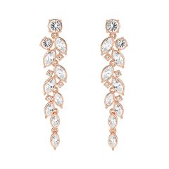 Paloma Drop Earrings with Swarovski Crystals Rose Gold Plated