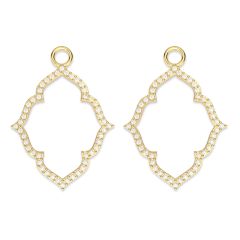 Open Victoria Mix Charms with Swarovski Crystals Gold Plated