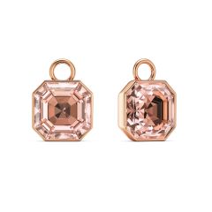 Asscher Mix Charms Vintage Rose Crystals Rose Gold Plated