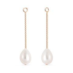 Single Drop Pear Freshwater Pearl Mix Charm Rose Gold plated