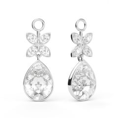 Victoria Teardrop Drop Mix Charms Silver Plated