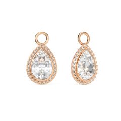 Angelic Teardrop Drop Mix Charms Rose Gold Plated