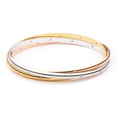 Trinity Tri-Coloured Interlocking Bangle