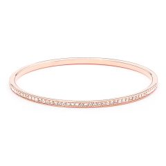 Metro Eternity Bangle with Clear Crystals Rose Gold Plated