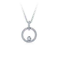 Halo Creativity Circle necklace with Swarovski Crystals RP MYJS Pendant Bridal