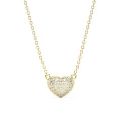 Alana Heart Necklace Clear Crystals Gold Plated
